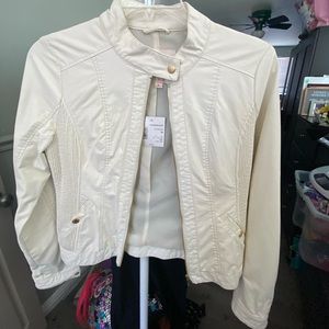 White pleather jacket